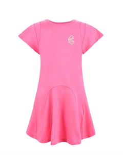 Розовое платье из хлопка с логотипом Chloe