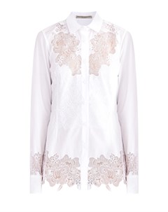 Блуза с кружевными вставками в романтическом стиле Ermanno scervino