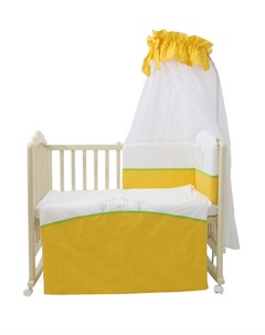 Комплект в кроватку Волшебная полянка 7 предметов желтый Fairy