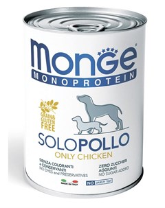 Консервы Dog Monoprotein Solo Паштет из курицы для собак 400гр Monge
