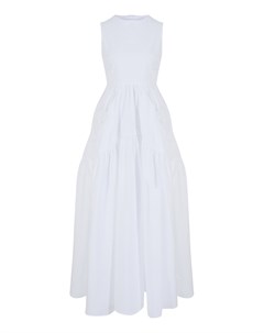 Белое хлопковое платье без рукавов Hay Cecilie bahnsen