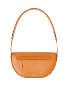 Компактная оранжевая сумка из кожи Olympia Burberry