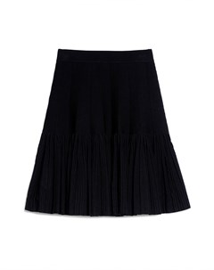 Черная трикотажная юбка с плиссировкой Sandro