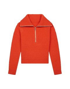 Оранжевый свитер на молнии Maje