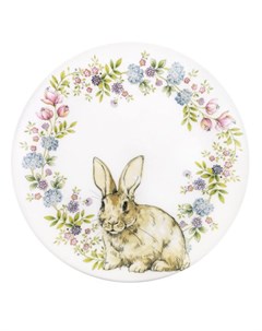 Тарелка десертная 22 см Кролик в венке Пасха Churchill