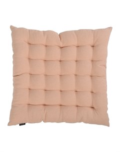 Подушка стёганая на стул из умягченного льна 40 x 40 см Essential розово пудровый Tkano