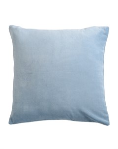 Подушка декоративная из хлопкового бархата 45 x 45 см Essential голубой Tkano