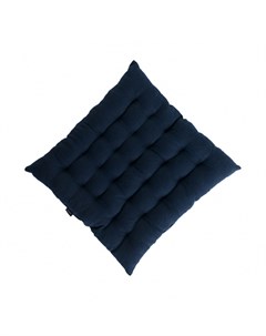 Стёганая подушка на стул 40 х 40 см Essential тёмно синий Tkano