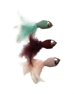 Набор игрушек для кошек Berry Frost Рыбки с перьями TOY83997 3 шт Chomper