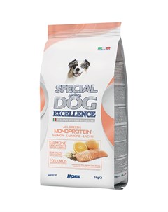 Корм для собак Excellence Monoprotein Лосось рис льняное семя цитрусовые 3 кг Special dog