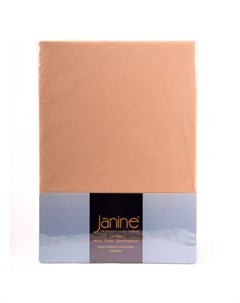 Простыня натяжная 2 спальная Elastic 200x200см цвет коричневый Janine