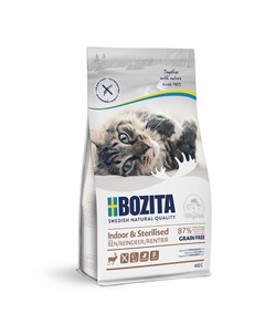 Корм для взрослых и растущих кошек ведущих малоподвижный домашний образ жизни с мясом оленя 2 кг Bozita