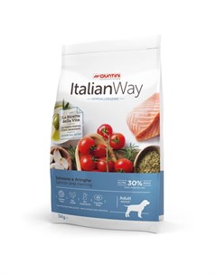 Корм безглютеновый для собак с чувствительной кожей лосось и сельдь 3 кг Italian way
