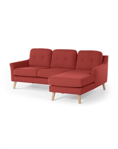 Угловой диван olly красный 204x83x132 см Myfurnish