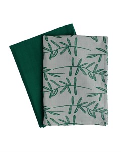 Набор полотенец папоротник 50х70 см зеленый 70x50 см Tkano