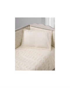 Комплект постельного белья кружочки бежевый 100x140 см Luxberry