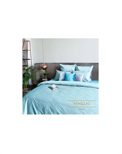 Комплект постельного белья средиземноморский боиз голубой 180x210 см Vanillas home
