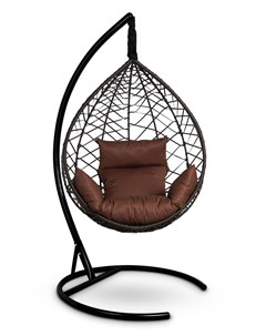 Подвесное кресло кокон alicante коричневое с коричневой подушкой коричневый 110x195x110 см L'aura