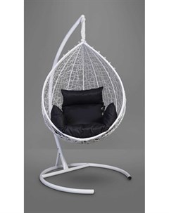Подвесное кресло кокон sevilla белое с черной подушкой белый 110x195x110 см L'aura
