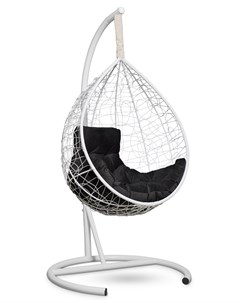 Подвесное кресло кокон sevilla comfort белое с черной подушкой белый 105x195x105 см L'aura