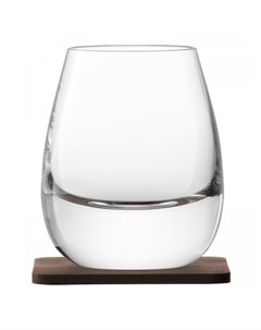 Набор стаканов islay whisky с деревянными подставками прозрачный 10 см Lsa international