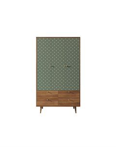 Шкаф berber зеленый 115x200x55 см Etg-home