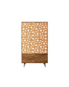 Шкаф трехстворчатый berber оранжевый 115 0x200 0x55 0 см Etg-home