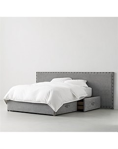 Кровать axel wide storage серый 240x100x215 см Idealbeds