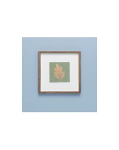 Картина с оттиском листа хризантемы коричневый 25x25 см Wowbotanica