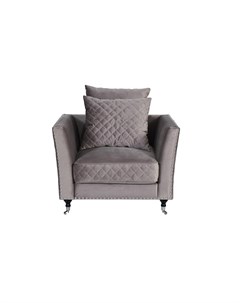 Кресло велюровое серое sorrento серый 101x88x98 см Garda decor