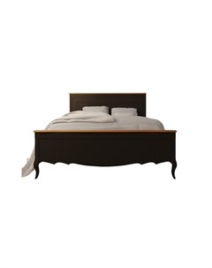 Двуспальная кровать leontina black черный 160 0x120 0x200 0 см Etg-home