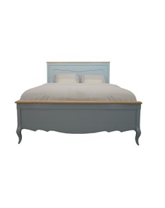 Двуспальная кровать leontina голубой 180 0x120 0x200 0 см Etg-home