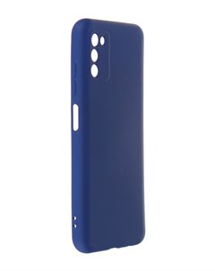 Чехол DF для Samsung Galaxy A03s с микрофиброй Silicone Blue sOriginal 26 Df-group