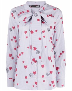 Полосатая рубашка с логотипом Love moschino