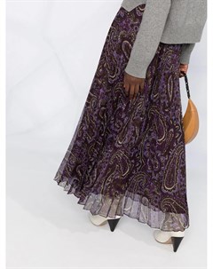 Плиссированная юбка с принтом пейсли Parosh