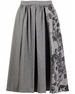 Плиссированная юбка с цветочным принтом Msgm