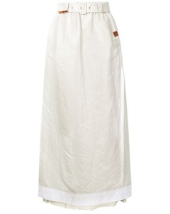 Длинная юбка с необработанным краем Maison mihara yasuhiro