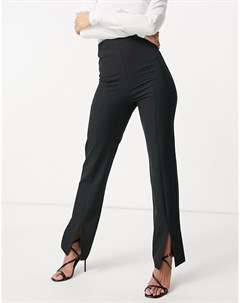 Черные узкие брюки с разрезом Asos design