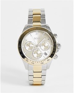 Женские металлические часы браслет разных оттенков с хронографом Boss