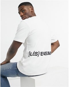 Белая футболка с принтом Les Ensemble River island