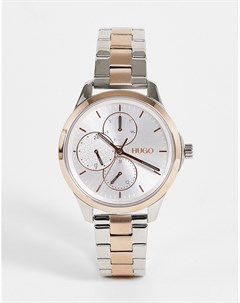 Женские металлические часы браслет разных оттенков Hugo