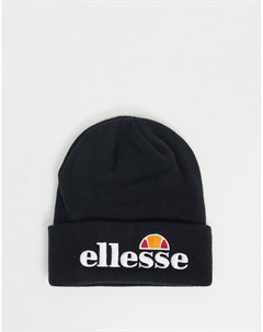 Черная шапка бини с логотипом Ellesse