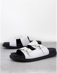 Белые сандалии с двойными ремешками Talia Schuh