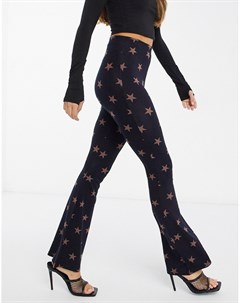 Расклешенные брюки со звездным принтом Asos design