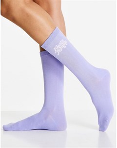 Сиреневые носки с надписью Fierce female Typo