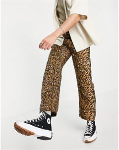 Свободные джинсы из ткани с леопардовым принтом Jaded london