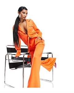 Оранжевые широкие брюки от комплекта Asyou