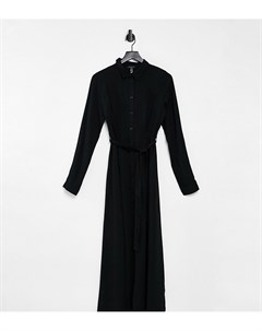 Черное платье рубашка мидакси New look tall