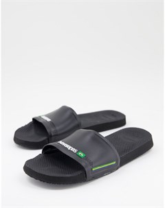 Черные шлепанцы brasil Havaianas