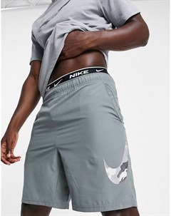 Светло серые шорты с камуфляжной отделкой Flex Nike training